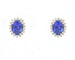 Boucles d'oreilles Boucles d'oreilles en or blanc avec tanzanites et diamants 58 Facettes 12247