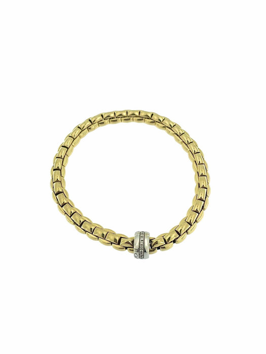 Bracelet Bracelet Fope Flex ors jaune et blanc, diamants 58 Facettes