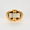 Bague 49 Bague retro or jaune, platine et diamants 58 Facettes