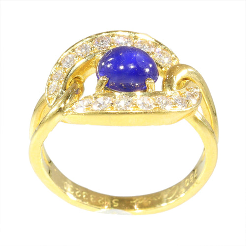 Bague 47 Bague de luxe vintage CARTIER avec saphir et diamants 58 Facettes 17342-0256