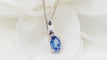 Collier Collier en or blanc, tanzanite et diamants 58 Facettes 32628