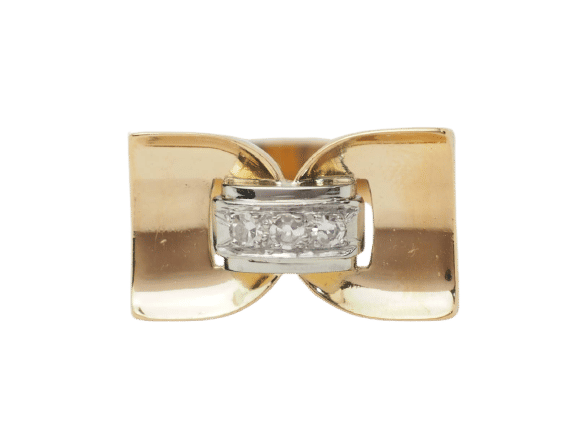 Bague 56 Bague Tank en or jaune et diamants 58 Facettes 33199