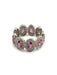 Bague 53 Bague or blanc saphirs roses et diamants 58 Facettes