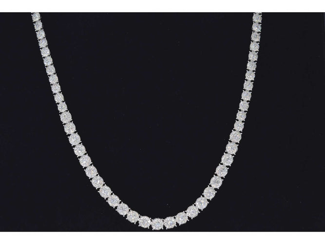 Collier Collier en or blanc avec diamants 58 Facettes 2038