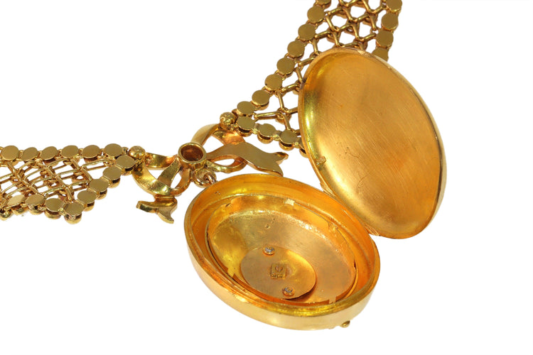 Collier Collier en diamant victorien : un chef-d'œuvre luxueux en or et perles 58 Facettes 24211-0279