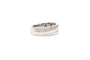Bague Contemporaine en or blanc 18 carats sertie de diamants "taille" brillant (+-0.15ct)
