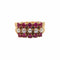 Bague or jaune, perles et rubis