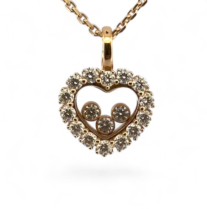 Collier CHOPARD - Collier Happy Diamonds or jaune 58 Facettes