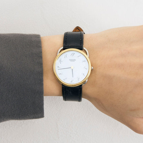 Montre HERMES - Montre Arceau - Plaqué or et acier 58 Facettes