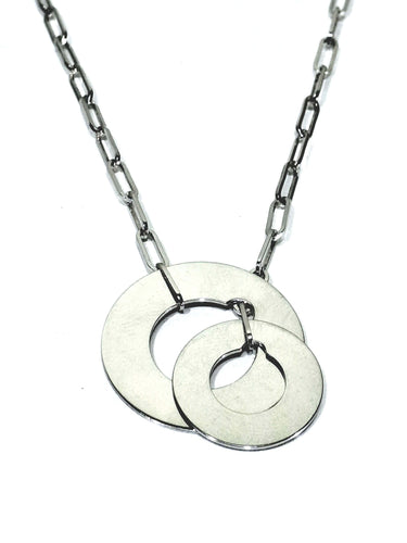 Collier Dinh Van - Collier “Cible” Or Blanc 58 Facettes