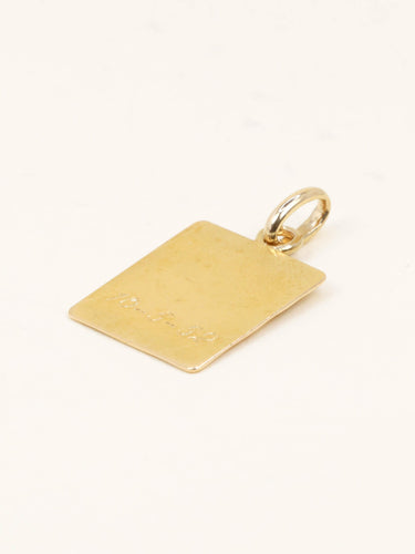 Pendentif Medaille Augis rectangulaire Plus hier Moins Demain or jaune 58 Facettes 1202.3