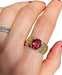 Bague 56 Bague Art Nouveau or jaune et tourmaline rose 58 Facettes