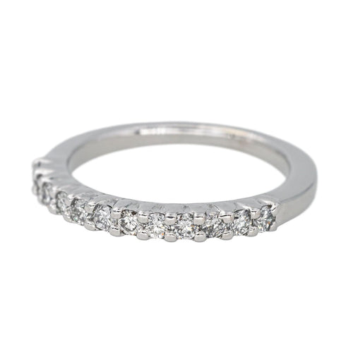 52 Bague  Demi-alliance  Or blanc Diamant 58 Facettes 4286142CN