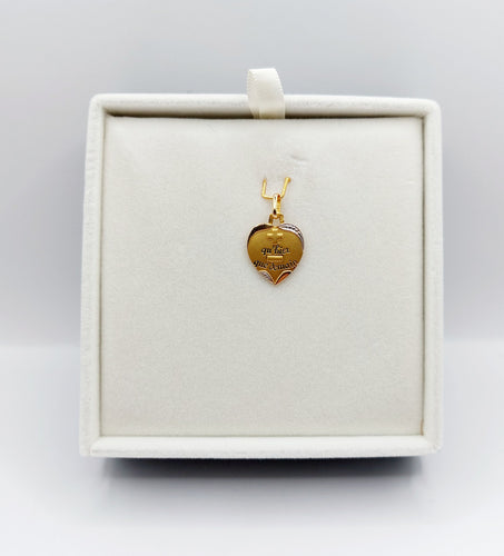 AUGIS - Pendentif médaille d'amour or "+ qu'hier - que demain" - La Sentimentale