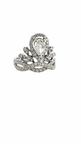 Bague en or  blanc 18 carats et diamants