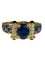 Bague 56 KORLOFF - bague saphirs, diamants, émail bleu 58 Facettes