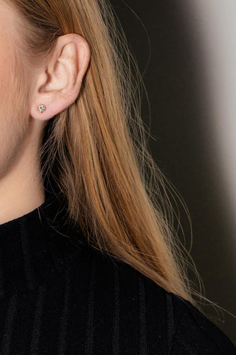 Boucles d'oreilles Puces Or jaune Diamant