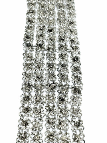 Bracelet Bracelet manchette en argent égyptien à cinq rangs de maillons 58 Facettes