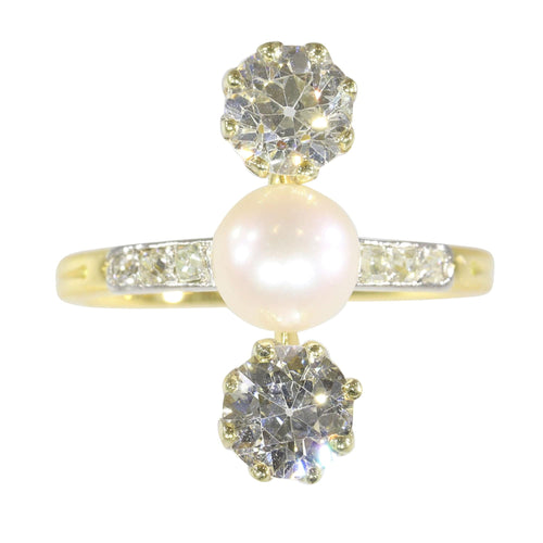 Bague 54 L'élégance de 1915 : la bague de fiançailles intemporelle 58 Facettes 18256-0130