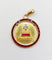 Pendentif AUGIS - RARE Pendentif médaille d'amour Or Jaune Diamants et rubis calibrés 58 Facettes A04060