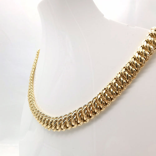 Collier Collier maille américaine en or jaune 58 Facettes