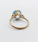 Bague 51 Bague cocktail vintage or jaune et aigue marine 58 Facettes A05744