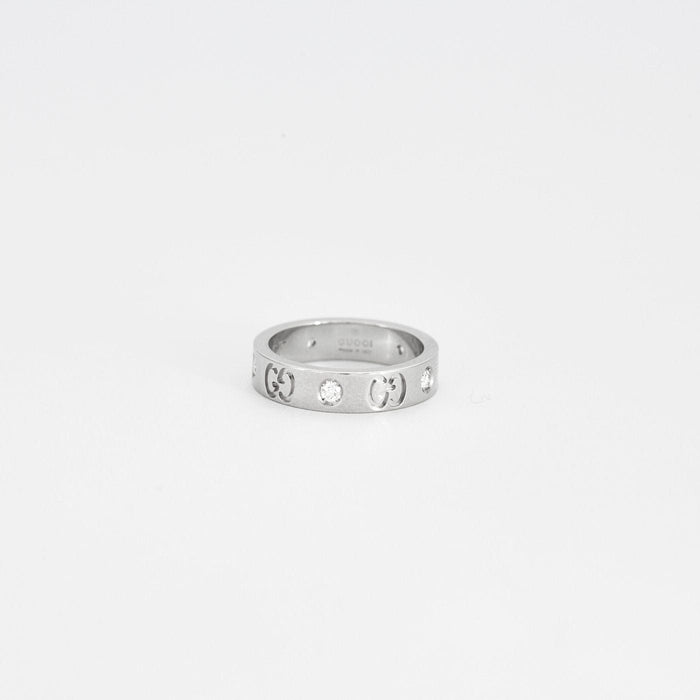 GUCCI - Bague Icon or gris et diamants