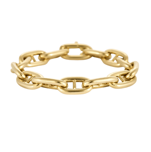 Bracelet en or jaune à maille chaîne d'ancre