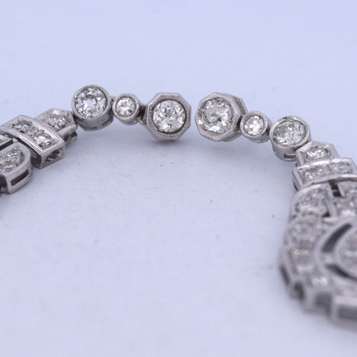 Boucles d'oreilles Boucles d'oreilles Art Déco en or blanc avec diamants 58 Facettes