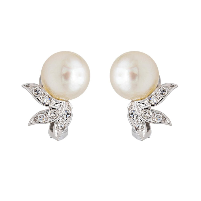 Boucles d'oreilles Boucles d'oreilles Perle Or blanc Diamant, Perle 58 Facettes 3837303RV