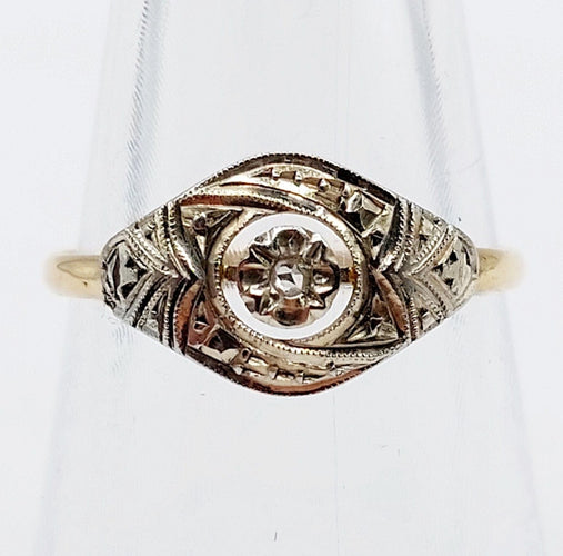 Bague 54 Bague art déco or diamant 58 Facettes A04937