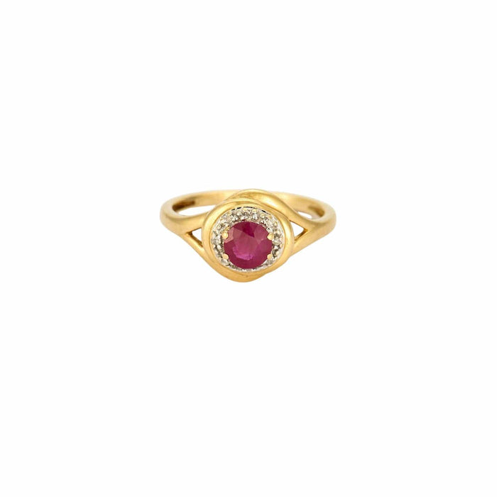 Bague Bague Tourbillon or jaune rubis diamants 58 Facettes LP1024