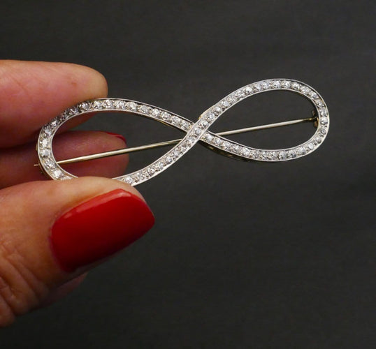 Broche Broche Diamants Or Blanc Platine 58 Facettes B38-03