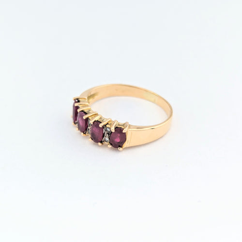 Bague 58 Bague en or jaune rubis et diamants 58 Facettes 31234