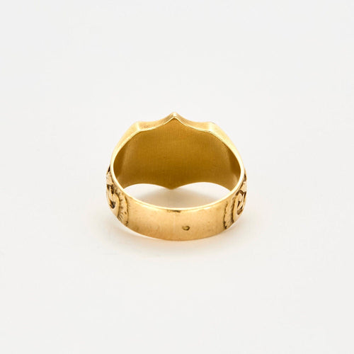 Bague 52.5 Bague Chevalière Ecusson Or 58 Facettes