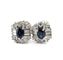 Boucles d'oreilles en or blanc avec saphirs et diamants