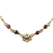 Collier Collier vintage en or jaune orné de rubis et de diamants – pièce élégante réalisée à la main, datant des années 1980. 58 Facettes 2065