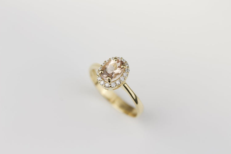 Bague 55 Bague Marguerite Morganite 58 Facettes
