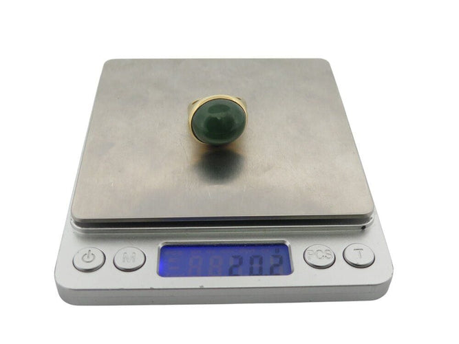 Bague 57 bague TIFFANY & CO cabochon elsa peretti t57 jade vert & or jaune 18k 58 Facettes 268890