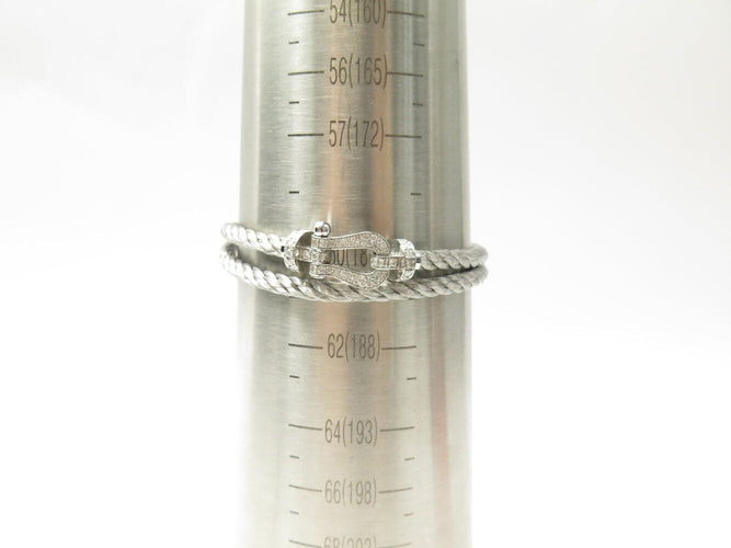 Bracelet bracelet FRED grand force 10 double tour 0b0050 t18 or 18k diamants 0.9ct 58 Facettes 271155