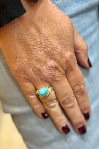 Bague vintage BOUCHERON Serpent Bohème, or et turquoise