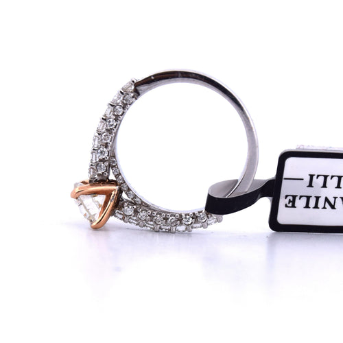 Bague 55 BAGUE EN OR BLANC 18KT 58 Facettes