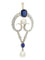 Belle Époque Elegance: Diamond Pendant with Cornflower Blue Sapphires