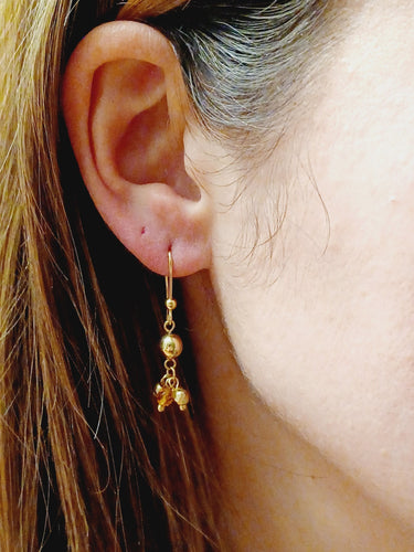 Boucles d'oreilles Paire de boucle d'oreilles en or et perles 58 Facettes