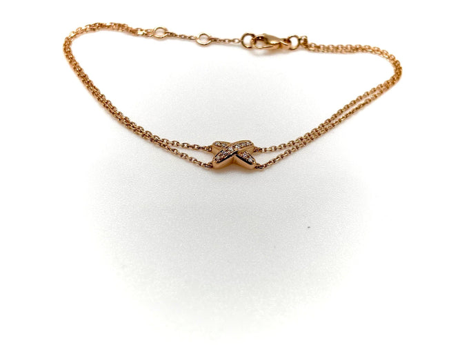 Bracelet CHAUMET - Bracelet JEUX DE LIENS or rose diamants 58 Facettes M9148