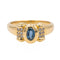Bague 58 Bague Or jaune Saphir, Diamant 58 Facettes 3221903CN