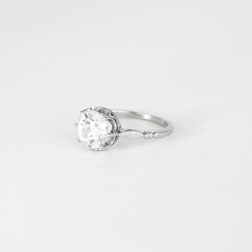 Bague 53 SOLITAIRE ANCIEN 2ct 58 Facettes M8957