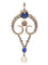 Belle Époque Elegance: Diamond Pendant with Cornflower Blue Sapphires