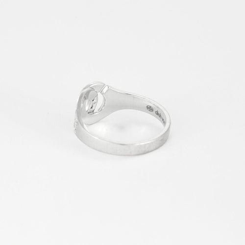 Bague 56 DINH VAN - Menottes - Bague or blanc et diamants 58 Facettes 250011