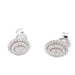 Boucles d'oreilles Boucles d'oreilles entourage or blanc avec diamants 58 Facettes 2027